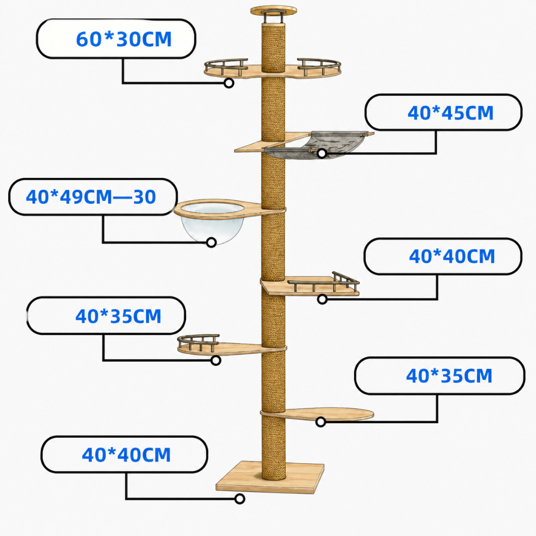 Vertical Floor-to-Ceiling Activity Tree
