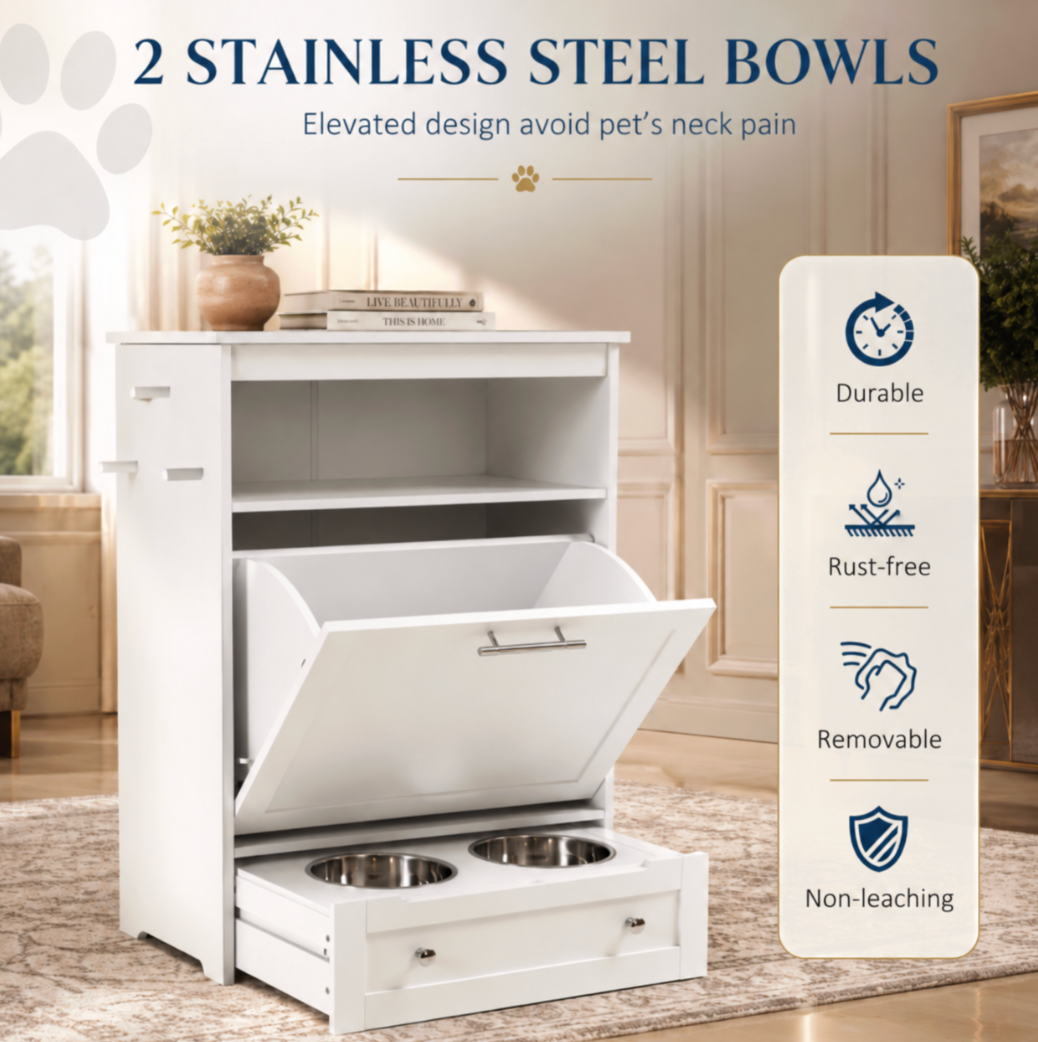 Pet Feeder Station - White