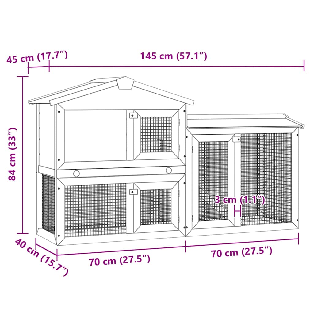 Large Outdoor Bunny Cage