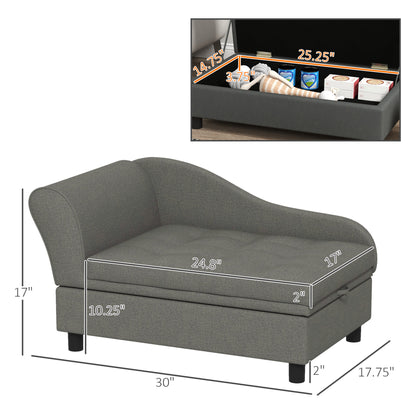 Luxury Small Dog Sofa Bed – Dark Gray