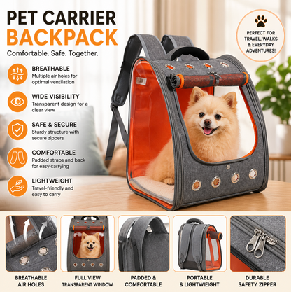 Transparent Pet Backpack Carrier