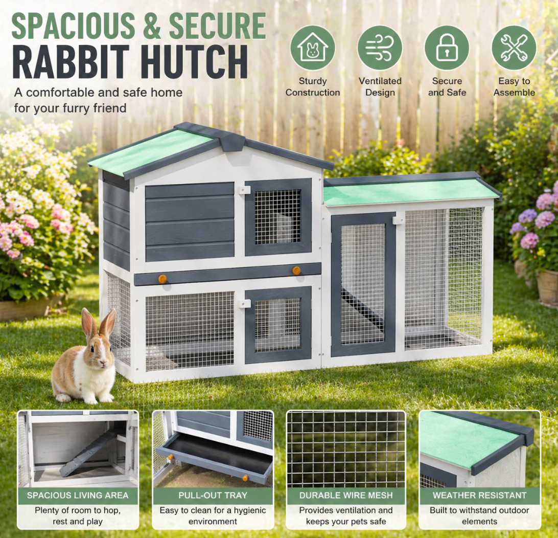 Large Outdoor Bunny Cage