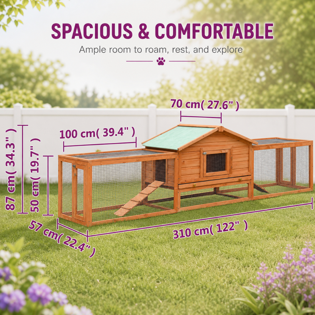 Rabbit Hutch 310x Pine & Fir Wood