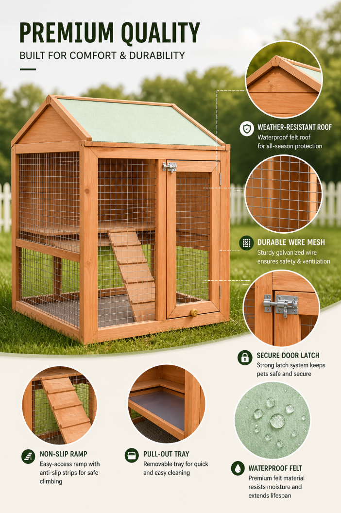 Rabbit Hutch 310x Pine & Fir Wood