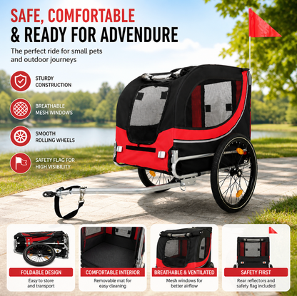 Heavy-Duty Dog Bike Trailer