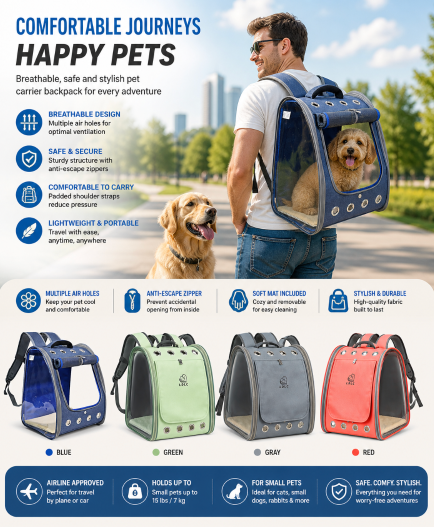 Transparent Pet Backpack Carrier
