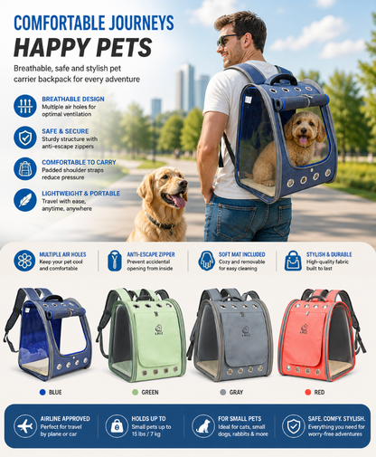 Transparent Pet Backpack Carrier