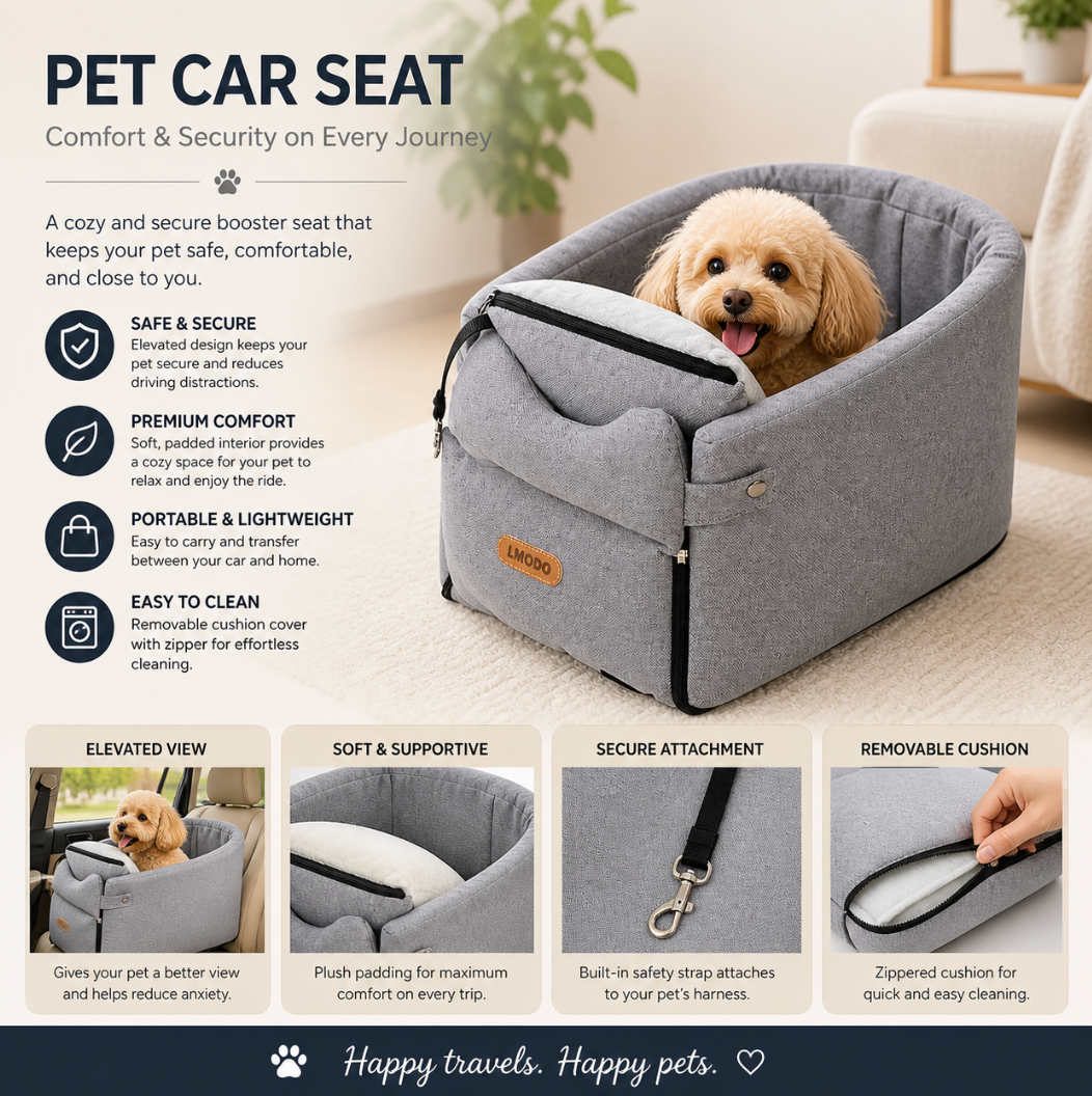 Pet Booster Seat for Small Dogs & Cats