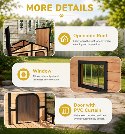 Raised Wooden Dog House