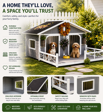 Outdoor Wooden Dog House