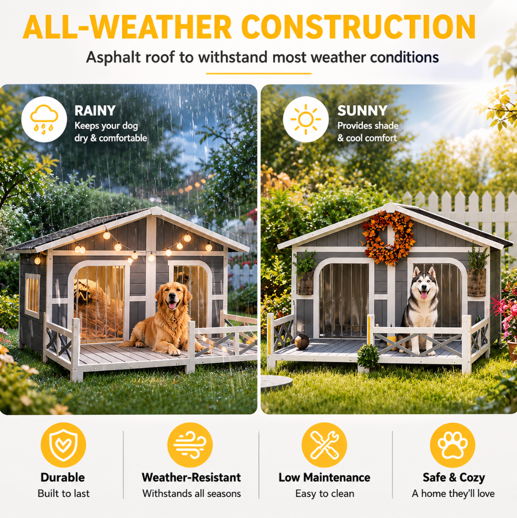 Outdoor Wooden Dog House
