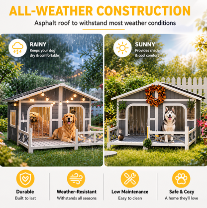 Outdoor Wooden Dog House