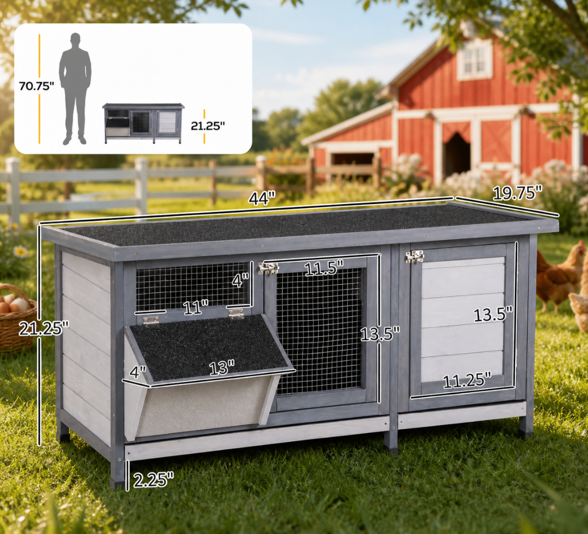 Deluxe Rabbit Hutch Cage