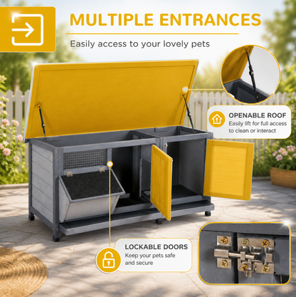 Deluxe Rabbit Hutch Cage