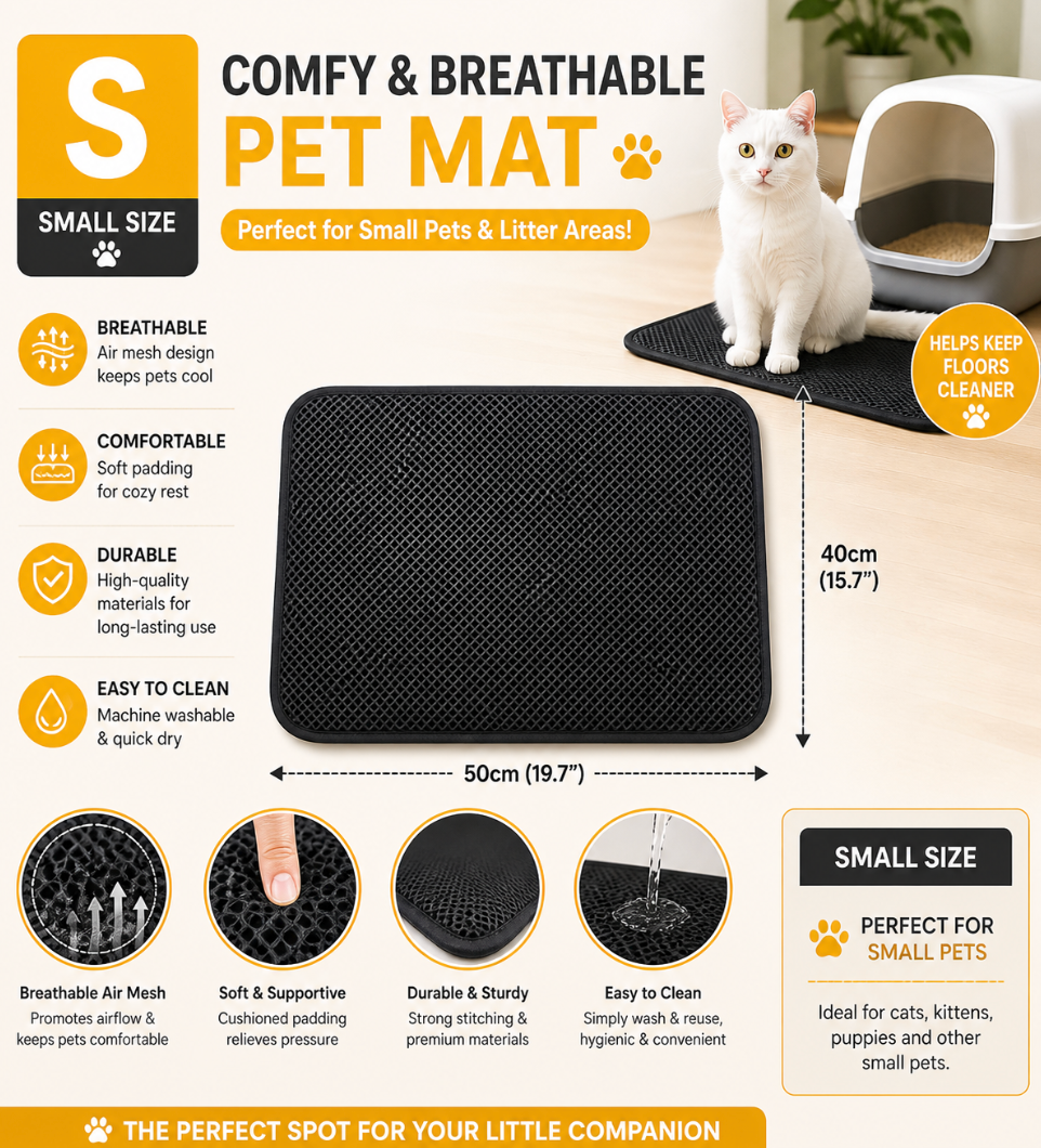 Double-Layer Cat Litter Mat