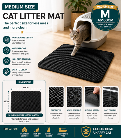 Double-Layer Cat Litter Mat