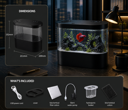 Self-Cleaning Desktop Aquarium