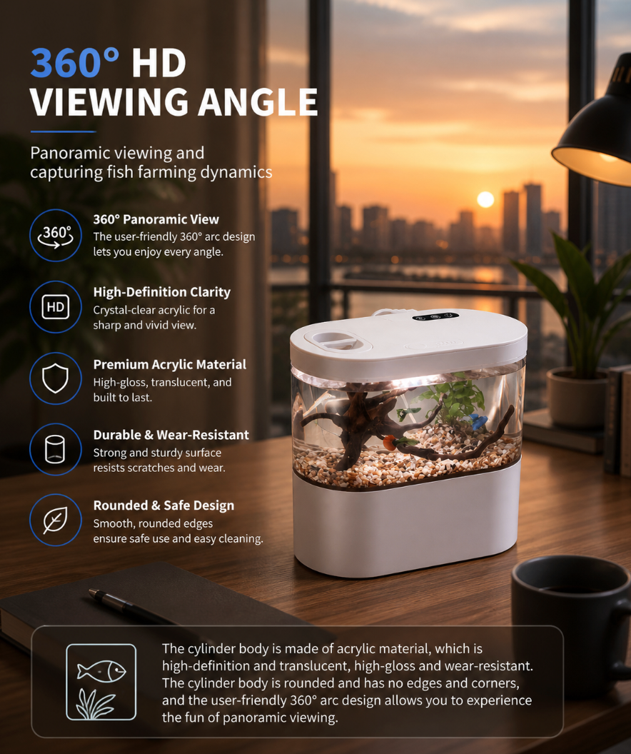 Self-Cleaning Desktop Aquarium