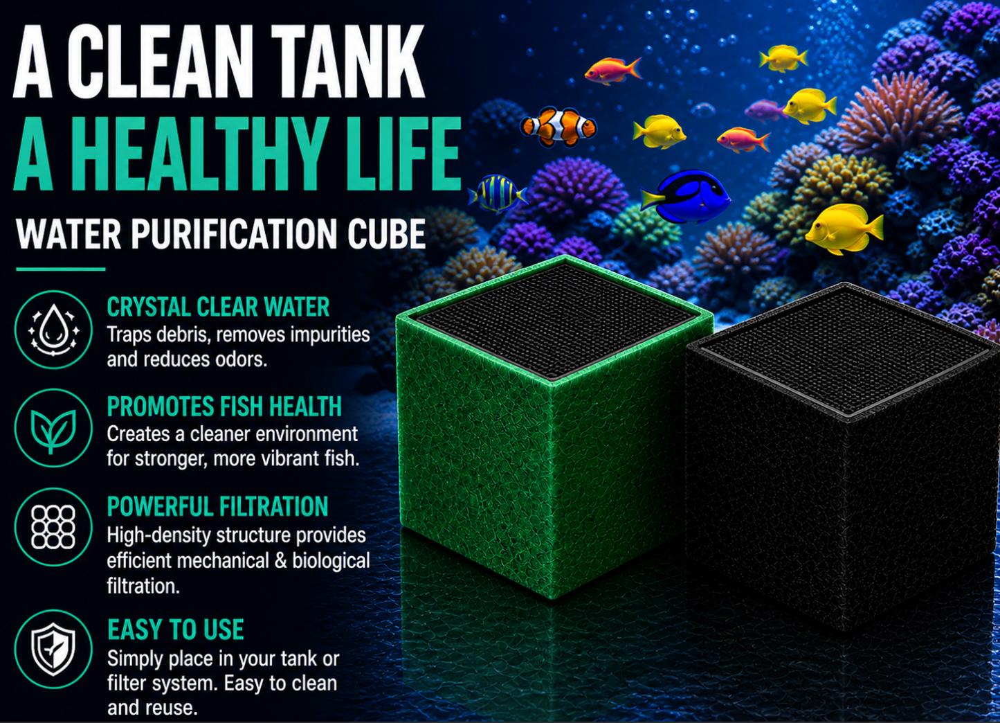 Fish Tank Water Purification Cube
