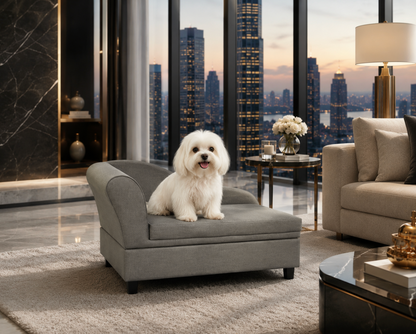 Luxury Small Dog Sofa Bed – Dark Gray