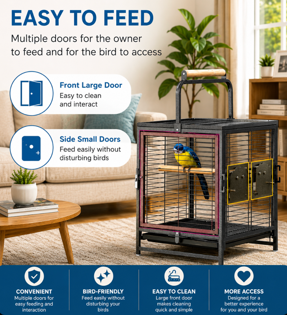 PawHut Portable Parrot Travel Cage