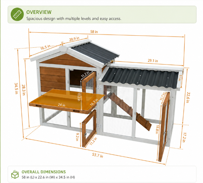 Wooden Outdoor Rabbit Hutch