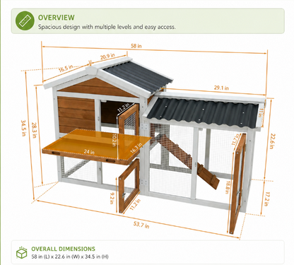 Wooden Outdoor Rabbit Hutch
