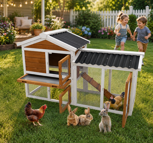 Wooden Outdoor Rabbit Hutch