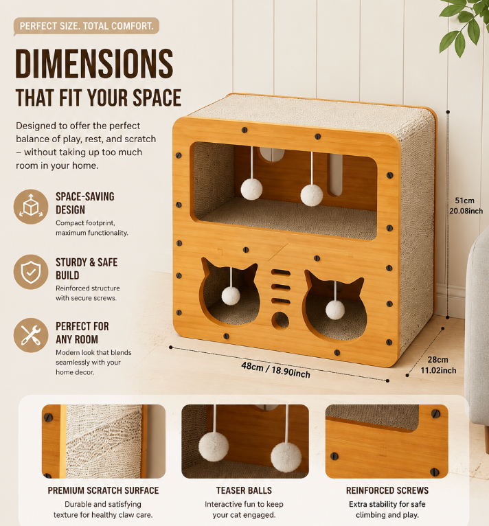 Double-Layer Cat Scratcher Sofa