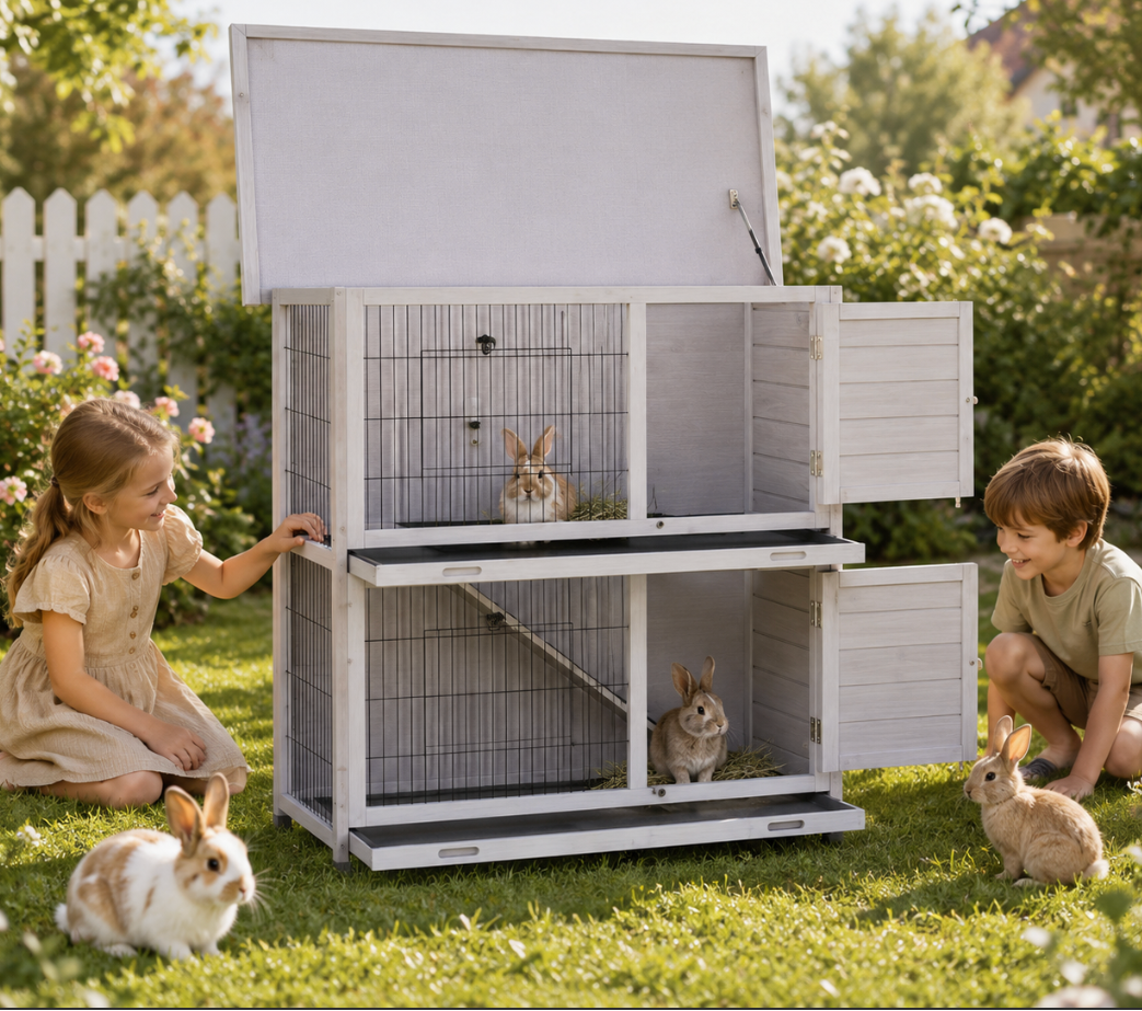Double-Level Bunny Cage