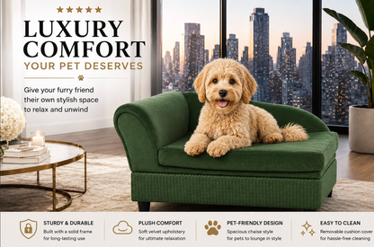 Luxury Small Dog Sofa Bed – Green