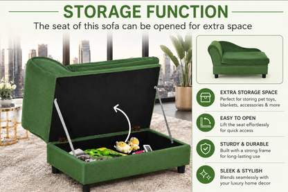 Luxury Small Dog Sofa Bed – Green