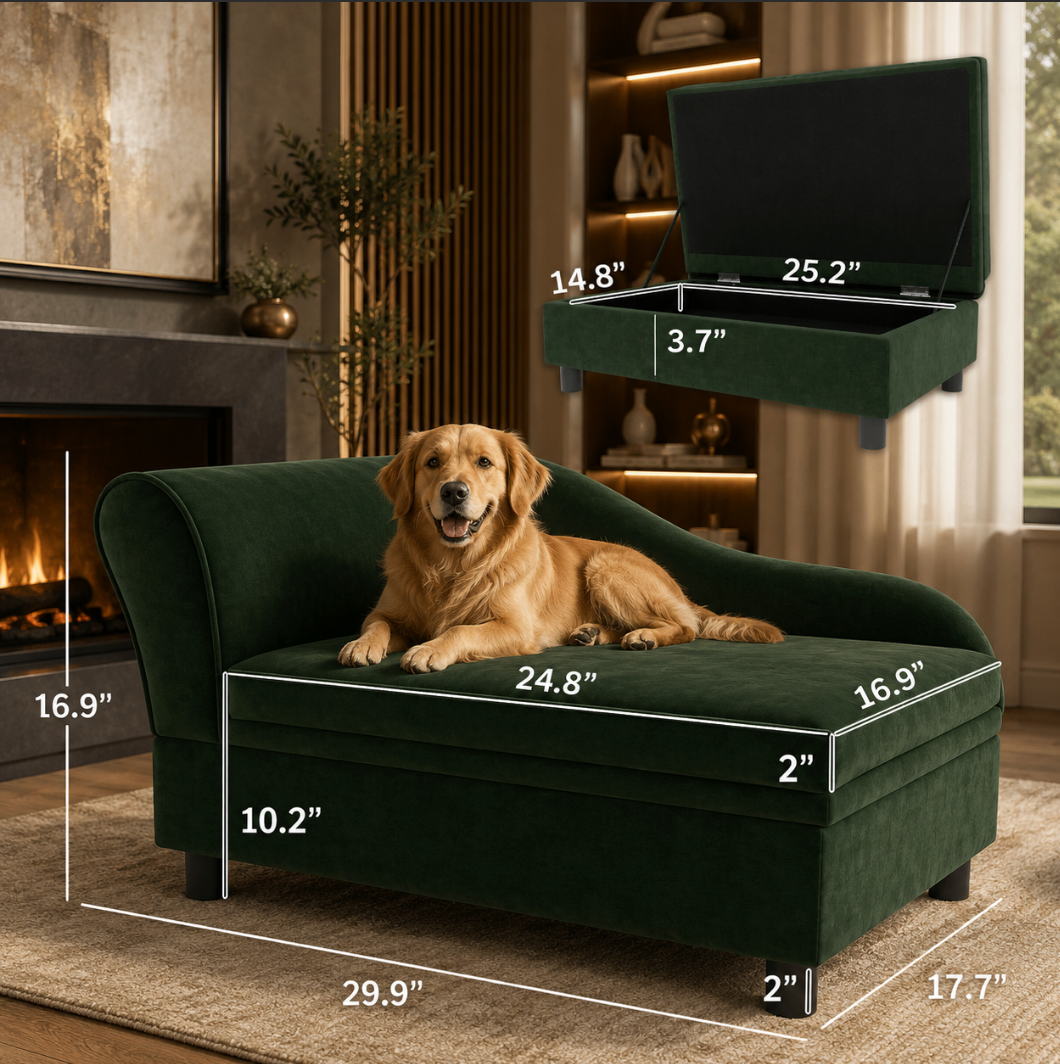 Luxury Small Dog Sofa Bed – Green