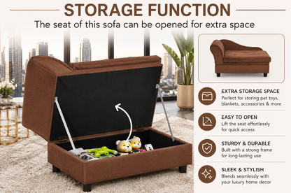Luxury Small Dog Sofa Bed – Brown