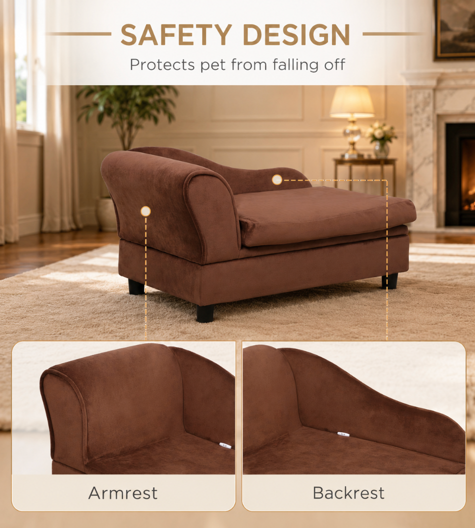 Luxury Small Dog Sofa Bed – Brown
