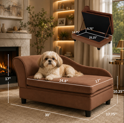 Luxury Small Dog Sofa Bed – Brown
