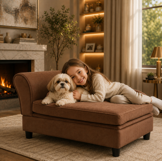 Luxury Small Dog Sofa Bed – Brown