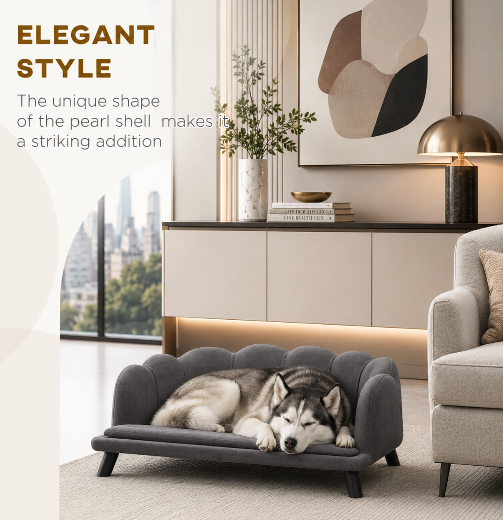 Pearl Accent Pet Sofa Bed– Grey