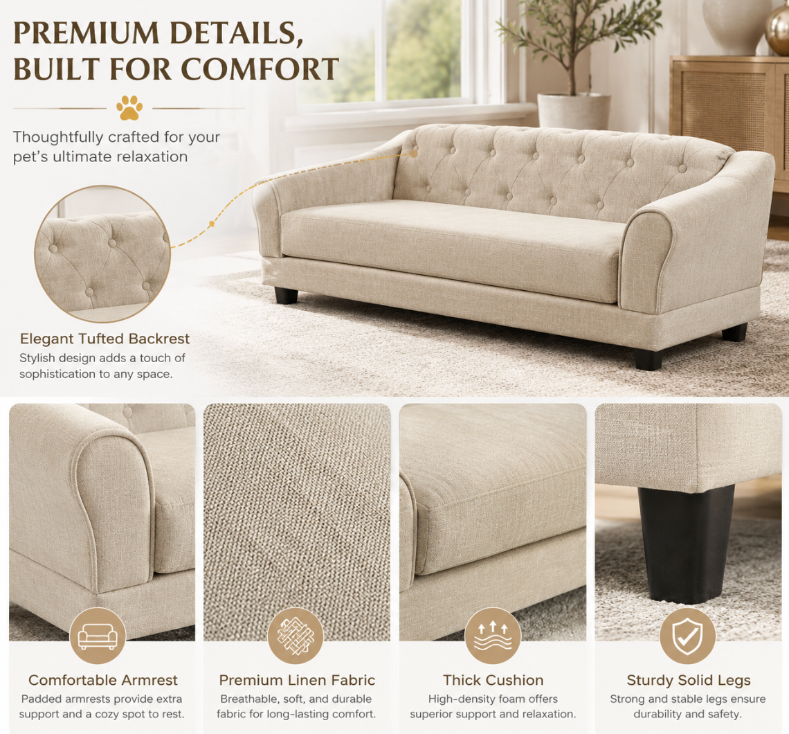 Modern Elevated Dog Bed Sofa