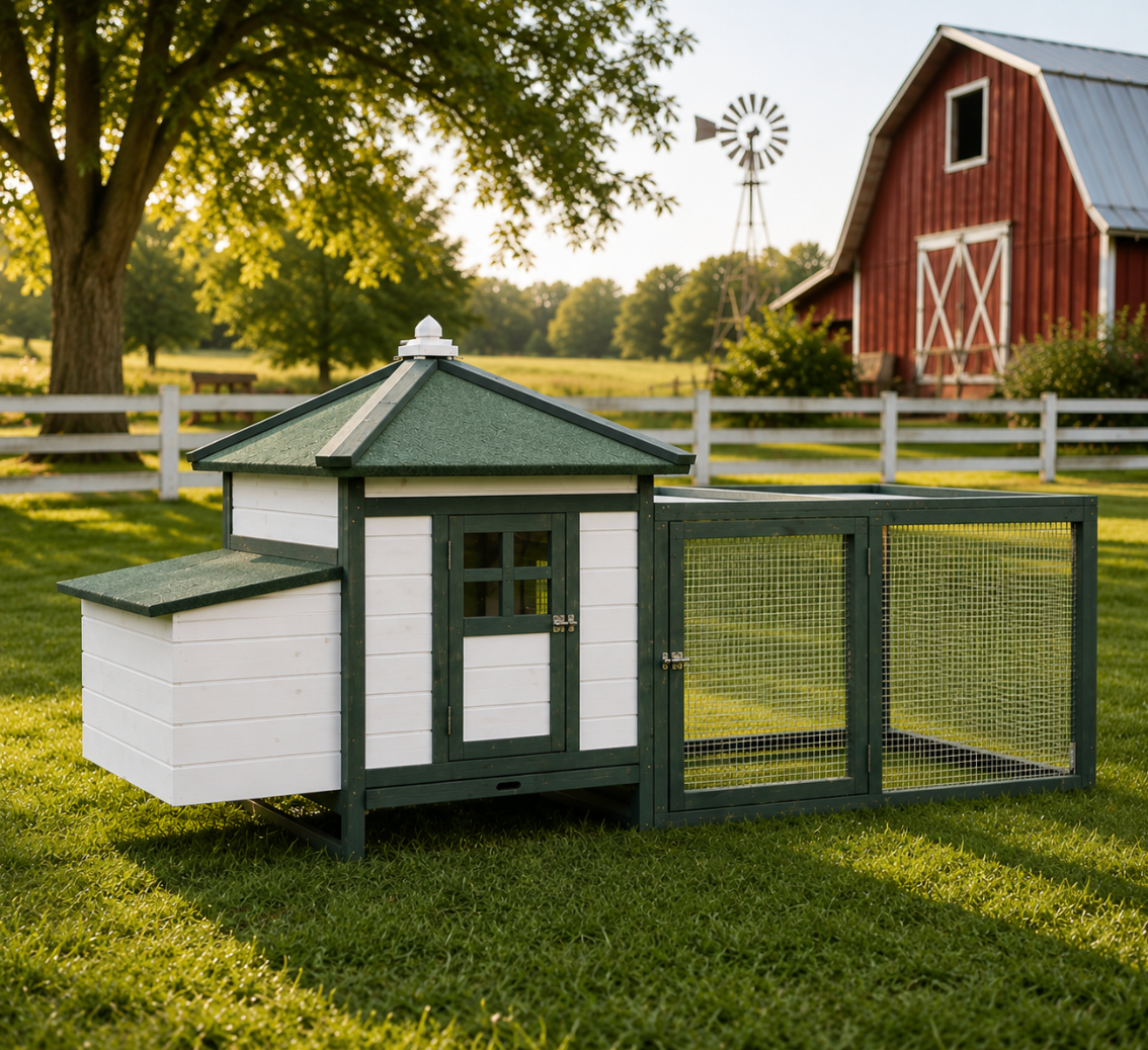 Outdoor Wooden Chicken Coop