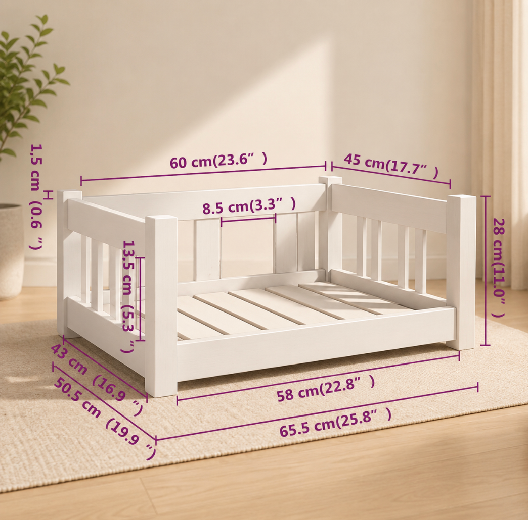 Pine Wood Dog Bed