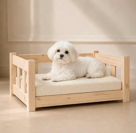 Pine Wood Dog Bed