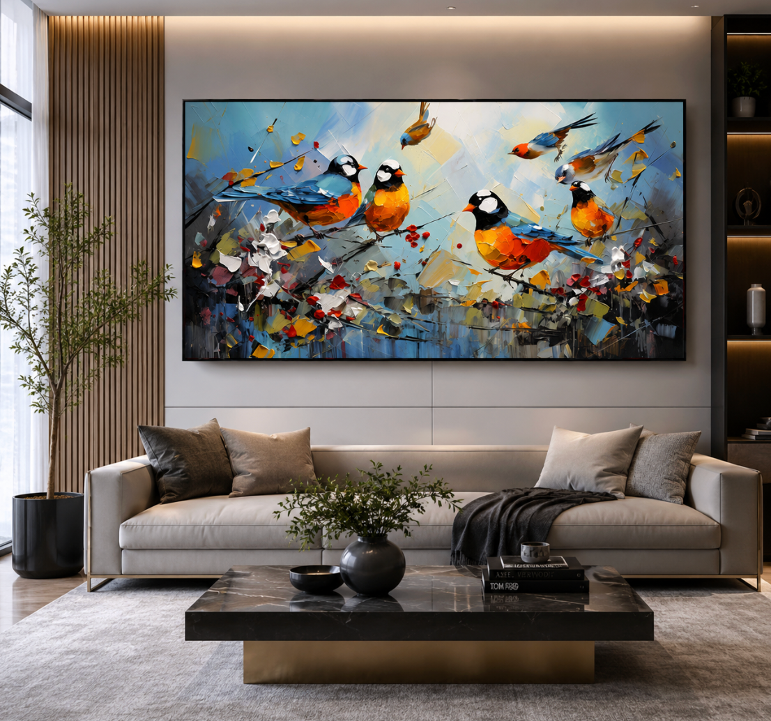 Kawaii Magpie Wall Art