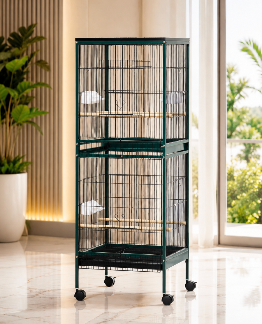 Large Bird Cage 55", Green