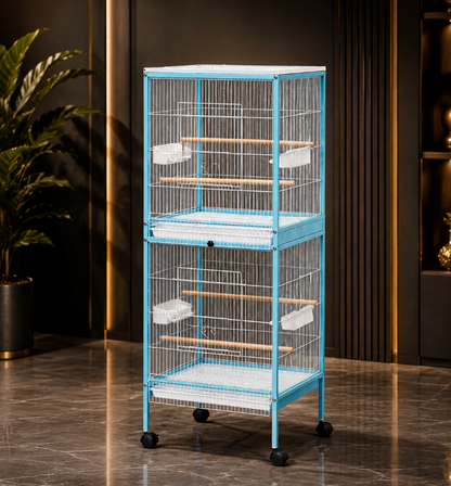 55" 2-1 Bird Cage,  Light Blue