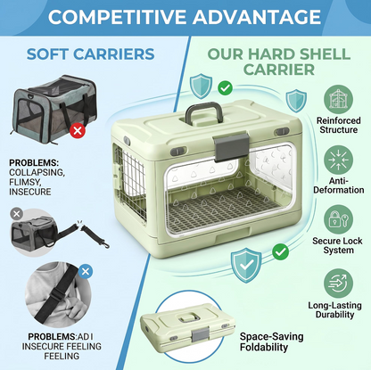 Premium Collapsible Travel Pet Kennel