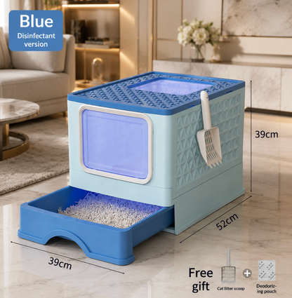 Fully Enclosed Drawer-Type Litter Box