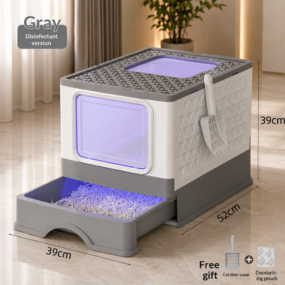 Fully Enclosed Drawer-Type Litter Box