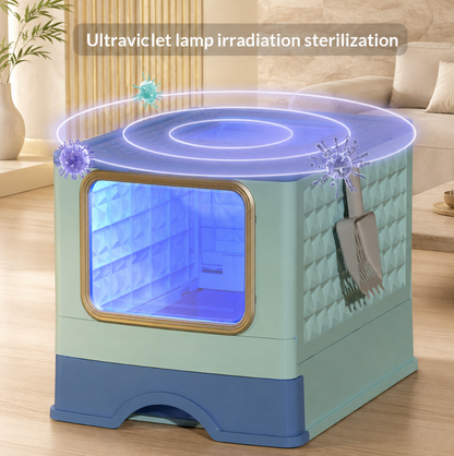 Fully Enclosed Drawer-Type Litter Box