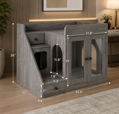 Indoor Cat House Side Table For Living Room